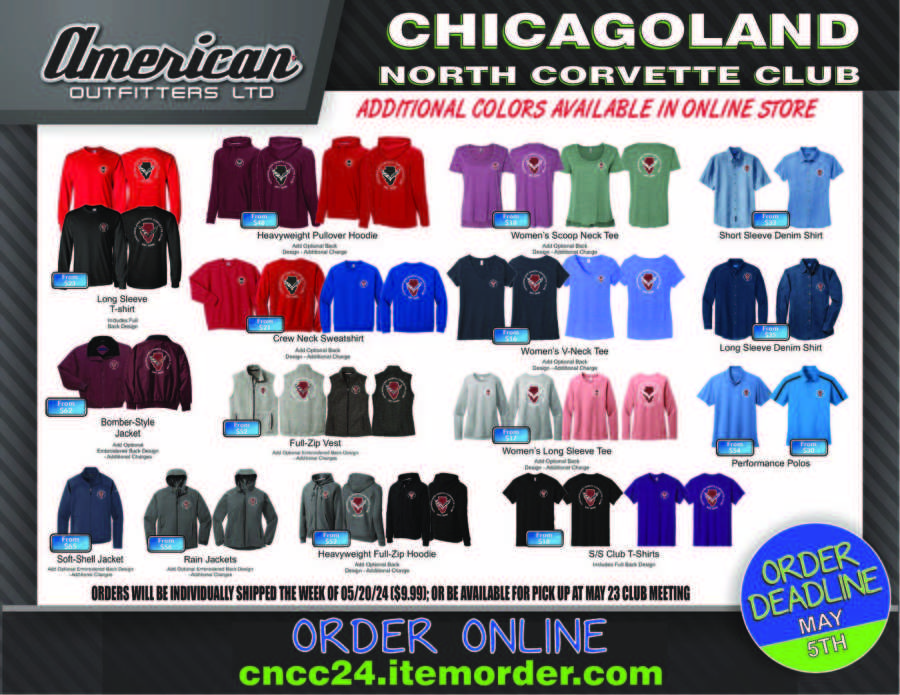 Chicagoland North Corvette Club - CNCC Apparel